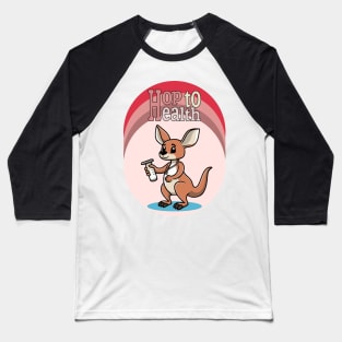 Hop to Health, Kangaroo Baseball T-Shirt